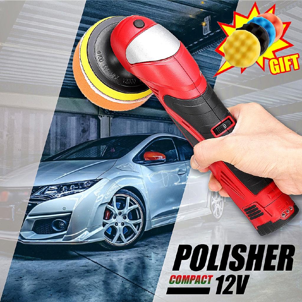 12V Polisher 5 Level Variable Speed 3000rpm Car Paint Care Compact Polishing Machine Sander Electric Floor Polisher