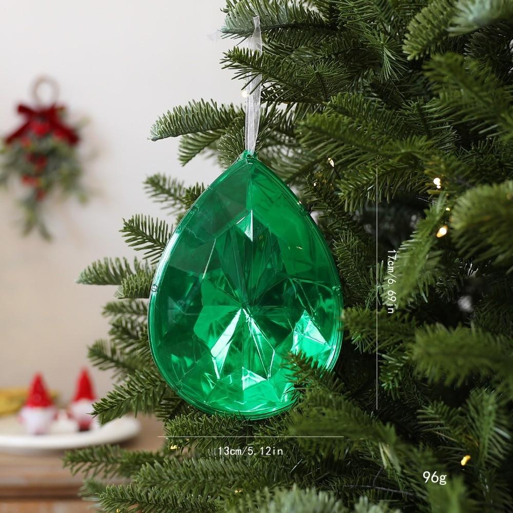 Transparent Gemstone Christmas Pendants Shining Christmas Tree Ornaments  Holiday Party Supplies