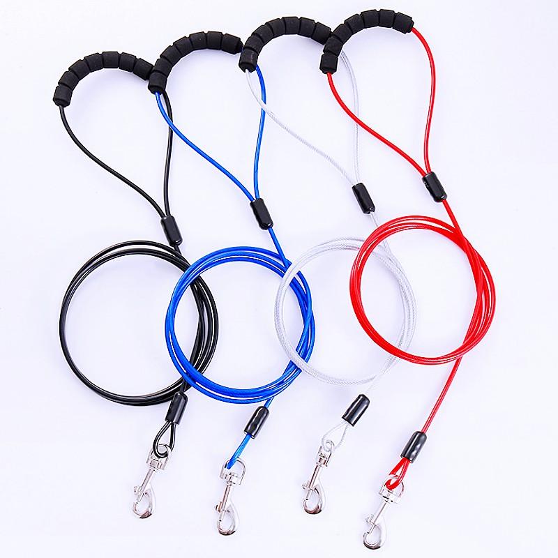 Dog Leash Dogs Chain Steel Wire Leashes for Dog Walking Anti-bite Puppy Training Leash Soft Handle Dogs Leashes Pet Accessories