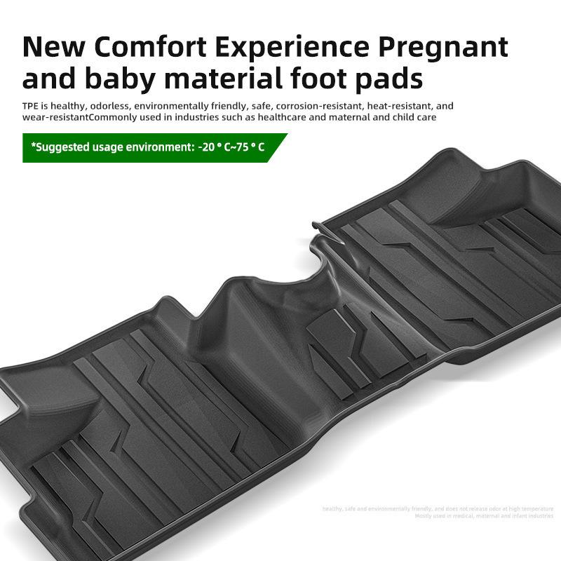 Eco-Friendly TPE Floor Mats for Mitsubishi Mirage Models 2011-2023, Including Trunk Mat