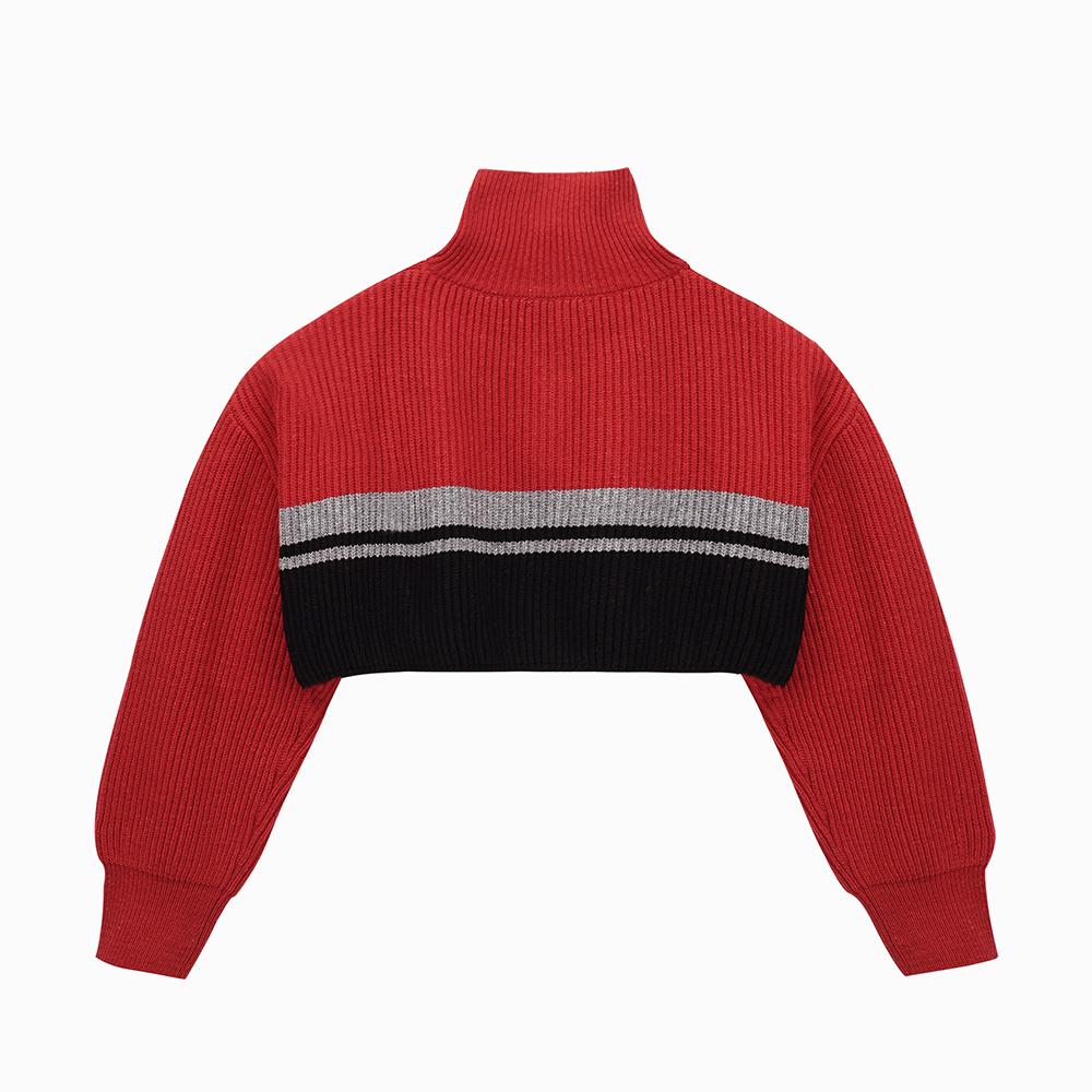 I Earth W-Crop Knit [Red]