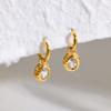 ins light luxury fashion hammer bag inlaid with oval zircon pendant earrings earrings simple versatile waterproof earrings