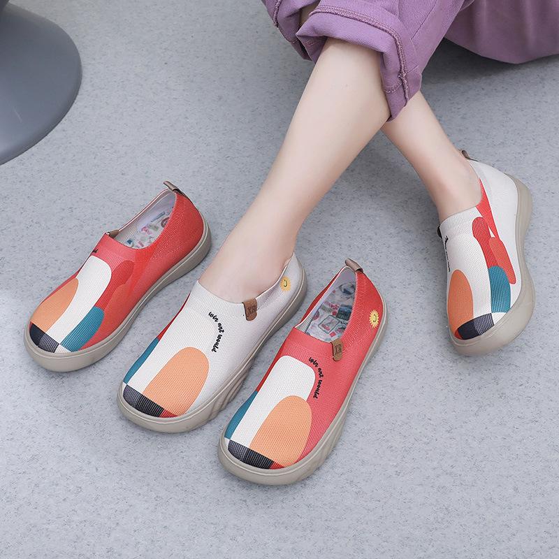 Women's Trendy Painted Soft Sole Canvas Shoes - Spring & Autumn