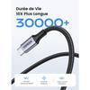 Câble USB-C - UGREEN - Câble renforcé type C vers C - 1 m - 100W - Noir
