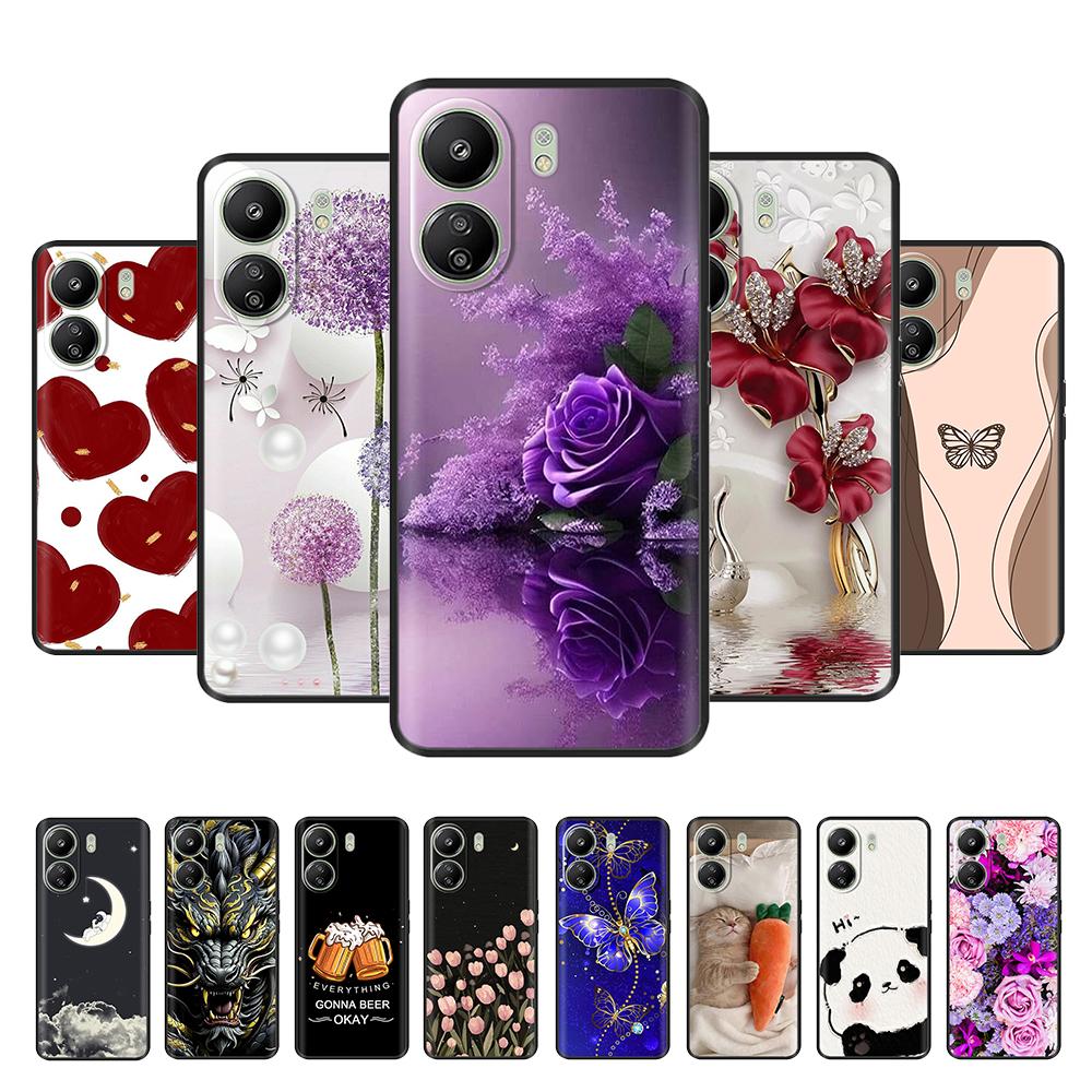 Case For Xiaomi Redmi 13C 4G Case Phone Cover Cool Sweet Soft Smooth Liquid Silicone Back Cover For Redmi 13 C Redmi13C Fundas