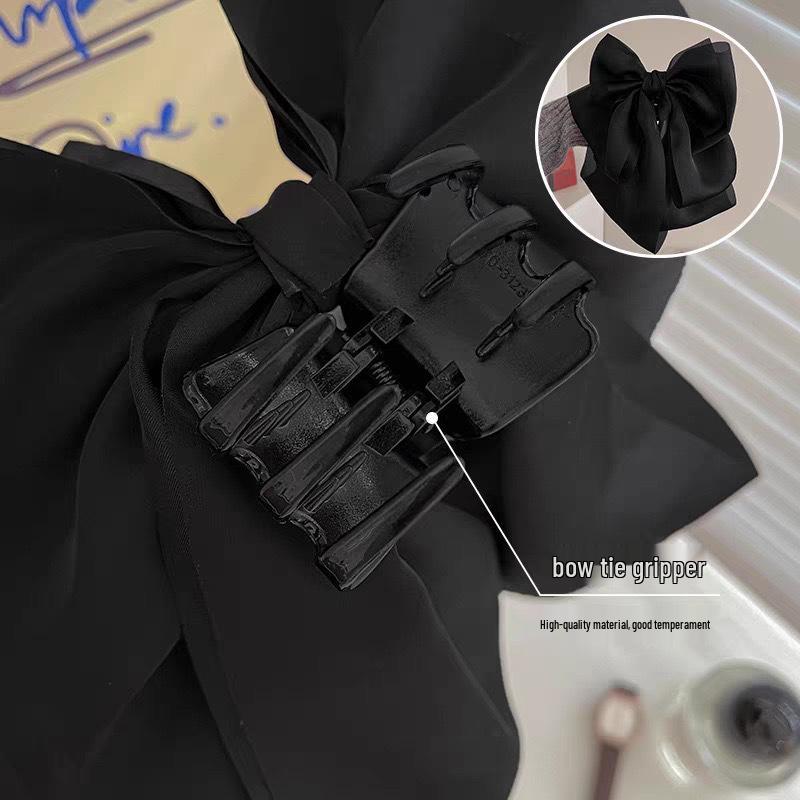 French Elegant Satin Oversized Bow Hairpin