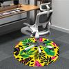 1pc Tropical Leaves Pattern Chair Carpet for Office Non Slip, Machine Washable Rug for Office, Room Holiday Decor for Christmas, Birthday Polyester
