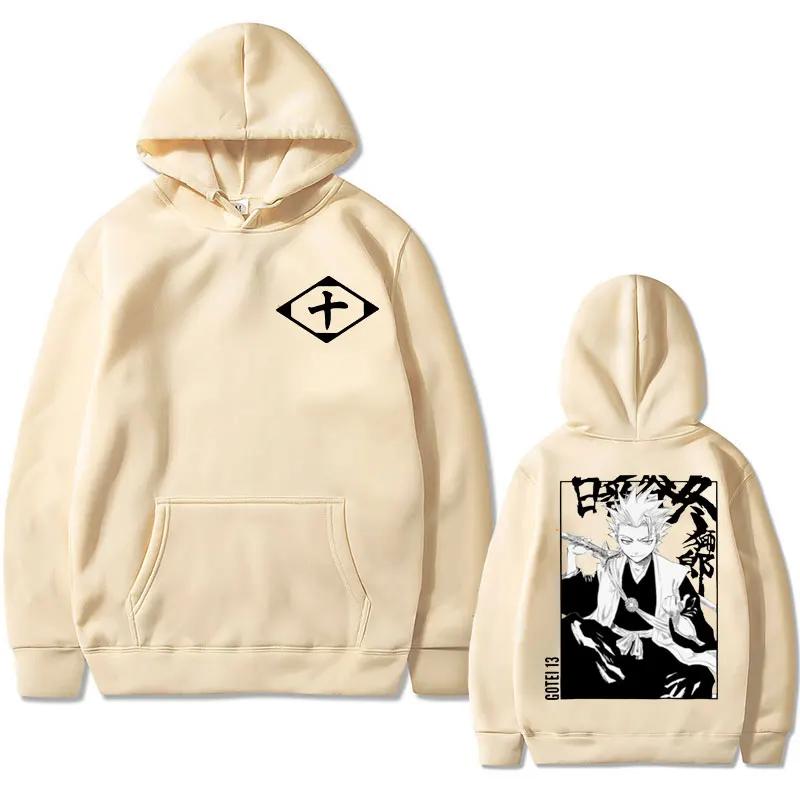 Japan Anime BLEACH Hitsugaya Toushirou Gotei 10 Graphic Hoodie Men Casual Sweatshirt Man Pullover Men's Manga Streetwear