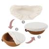 Cotton Bread Bowl Covers Set of 4 Washable Sturdy Linen Fabric Lid for Sourdough Proofing and Kitchen Storage