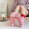 Socks, Dopamine Contrast Striped Socks, Wear Pure Cotton Piles Of Socks
