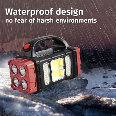 Outdoor Solar Portable Lamp –  Light Source Floodlight & Side Light, Strong Flashlight for Camping & Hiking