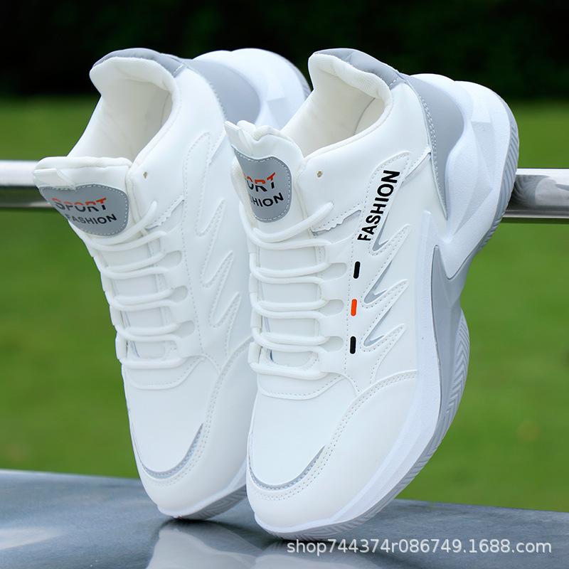 Basketball shoes autumn and winter new high-top shoes actual combat wear-resistant boots leather surface waterproof and non-slip sports casual shoes