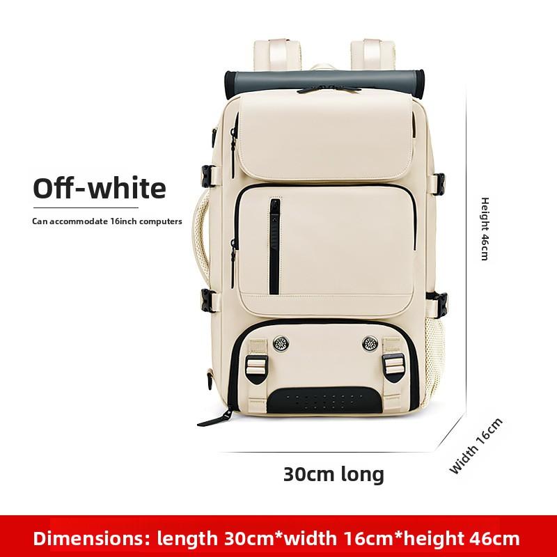 Men's Large Capacity Travel Backpack with Shoe Compartment, 17.3-Inch Laptop Bag, Adjustable Shoulder Straps, Multiple Zippered Pockets