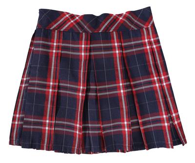 Plus Size JC Skirt Collection Checkered Pleated TOKYO GOODS MARKET [PureAriBon] Skirt, (Red/Navy Check, 4XL)