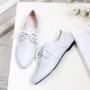 Scarpe basse da donna a stringa moda stile college britannico casual scarpe basse comode taglie grandi a taglio basso