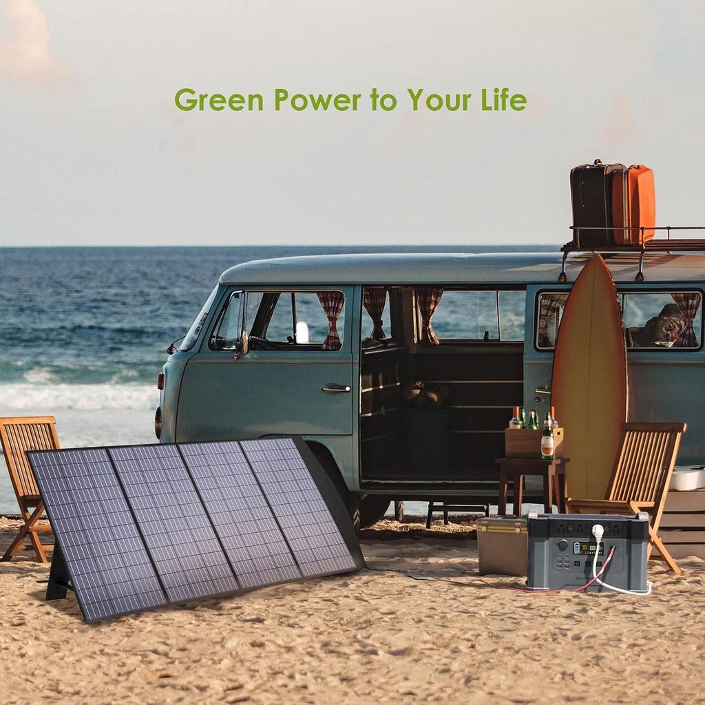 ALLPOWERS SP033 Pannello Solare Pieghevole 200W, Caricabatterie Solare Portatile, Pannello Solare Pieghevole