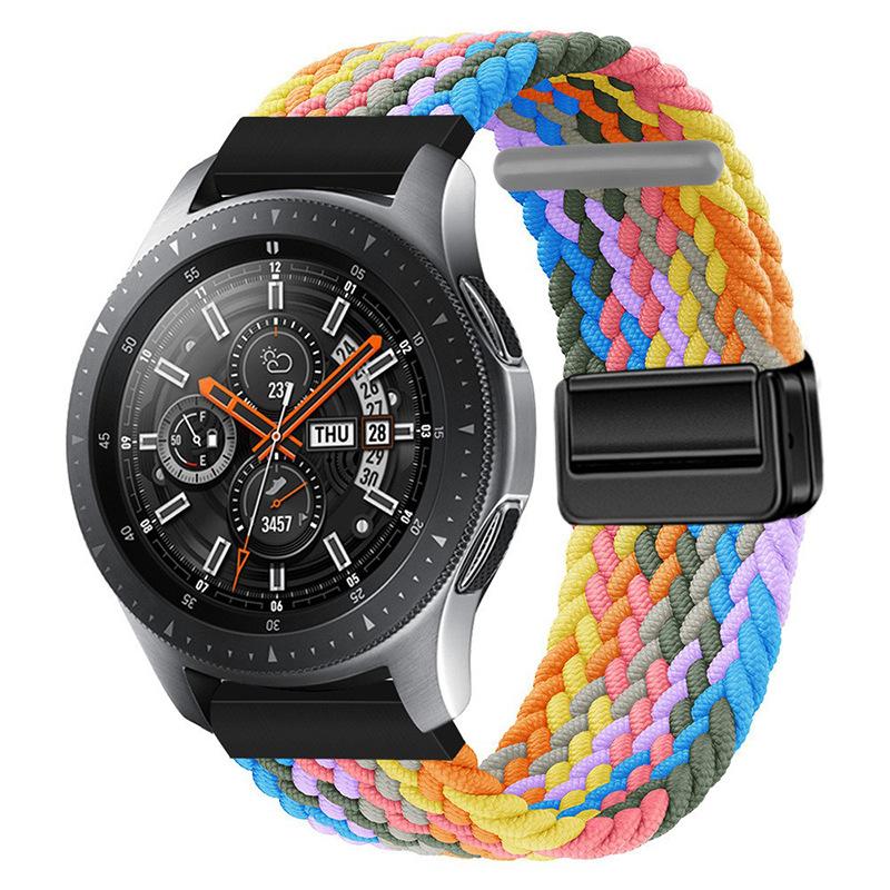 Suitable for Huawei Samsung Smart Watch with Magnetic Buckle Nylon Strap