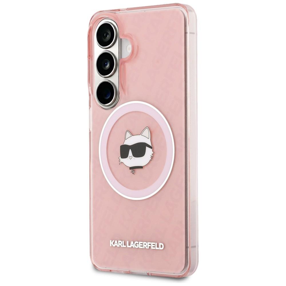 Karl Lagerfeld IML Repeated Choupette MagSafe Case for Samsung Galaxy S26 Pink