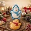 Christmas Mini Pie Maker  One-Touch Handheld Pie/Cookie Mold Set Snowman – Festive baking press for shaping dough; ideal for making holiday