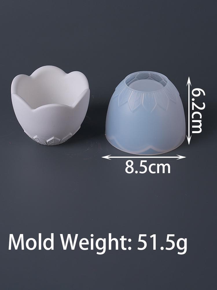 DIY Flower Shape Cup Silicone Mold Gypsum Resin Candle Jar Molds Flowerpot Concrete Mould Crafts Casting Home Decoration Gift