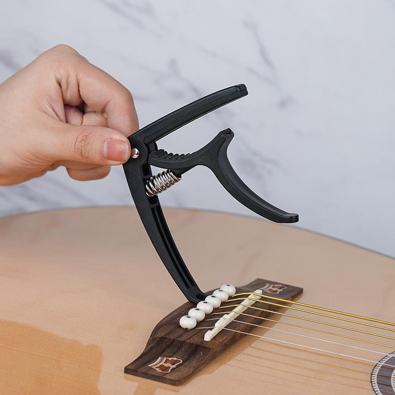 Dual-Function Plastic Steel Capo for Guitar & Ukulele
