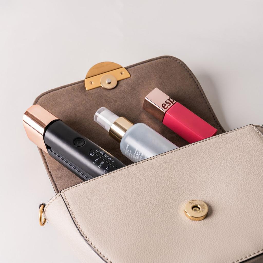 Cordless Root Volume Mini Hair Iron Large Capacity Battery Pouch Set