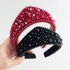 Baroque Fabric Hair Bands Elastic Hair Hoop New Pearl Headband  Headwear