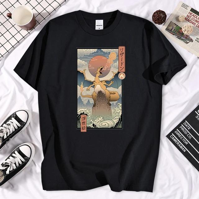 Funny Catzilla Japan Cat Kitten Lover Men T Shirt Male Casual Tees Summer Hombre Oversized Tee Harajuku Shirt Men Clothing