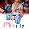 Amazing Colorful Remote Control Stunt Car With Light Up Wheels For Kids Fun