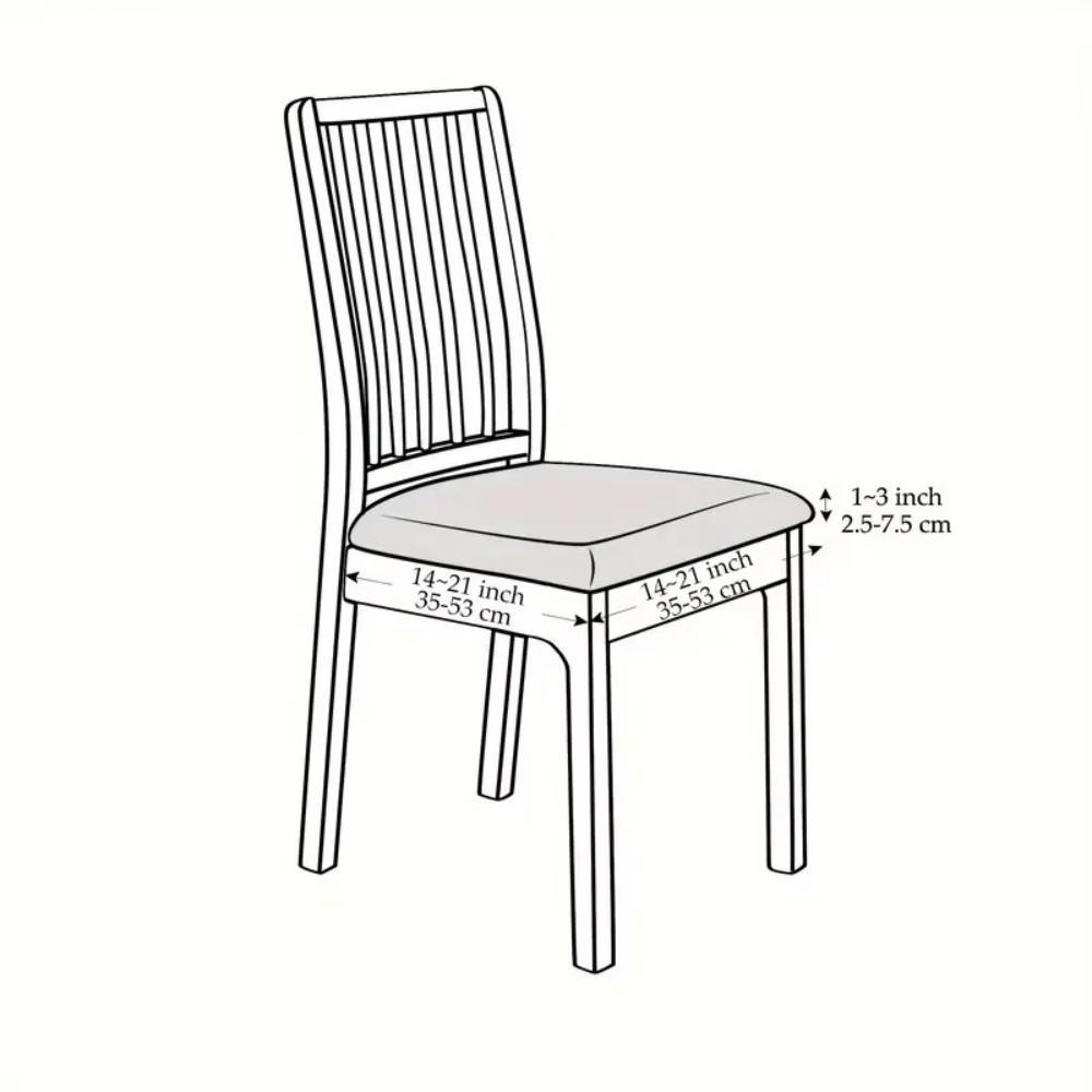 Jacquard Dining Chair Slipcover Anti-dirty Home Seat Cover Seat Case For Hotel Kitchen Party