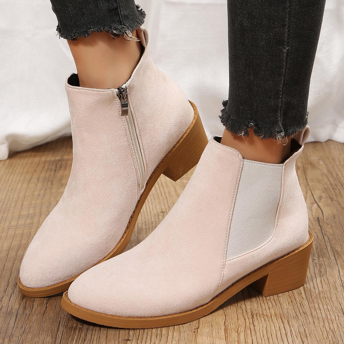 

Medium Heel Suede Large Women s Boots