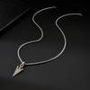 European American Stainless Steel Arrow Pendant Necklace Double Color Hip Hop Style Retro Vintage Texture Men's