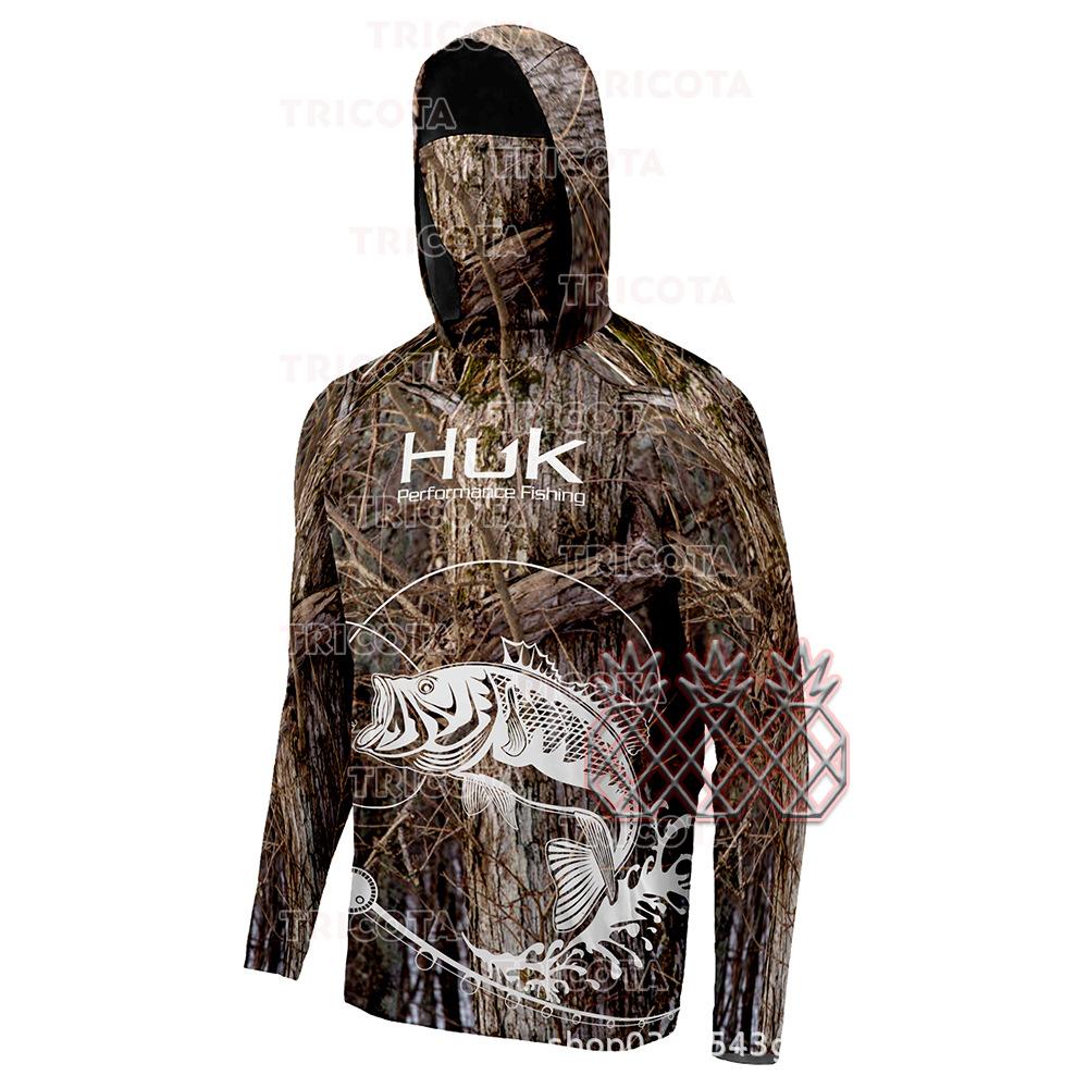  Fishing Hoodies Men's Long-Sleeve Sun Protection Hooded Fishing Wear