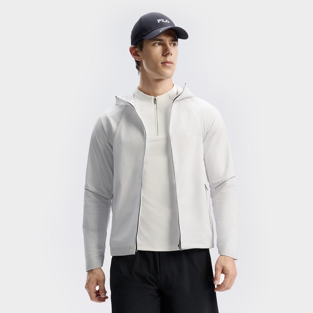 New FILA Jackets Men's Cool Stone White A11M431709FWT