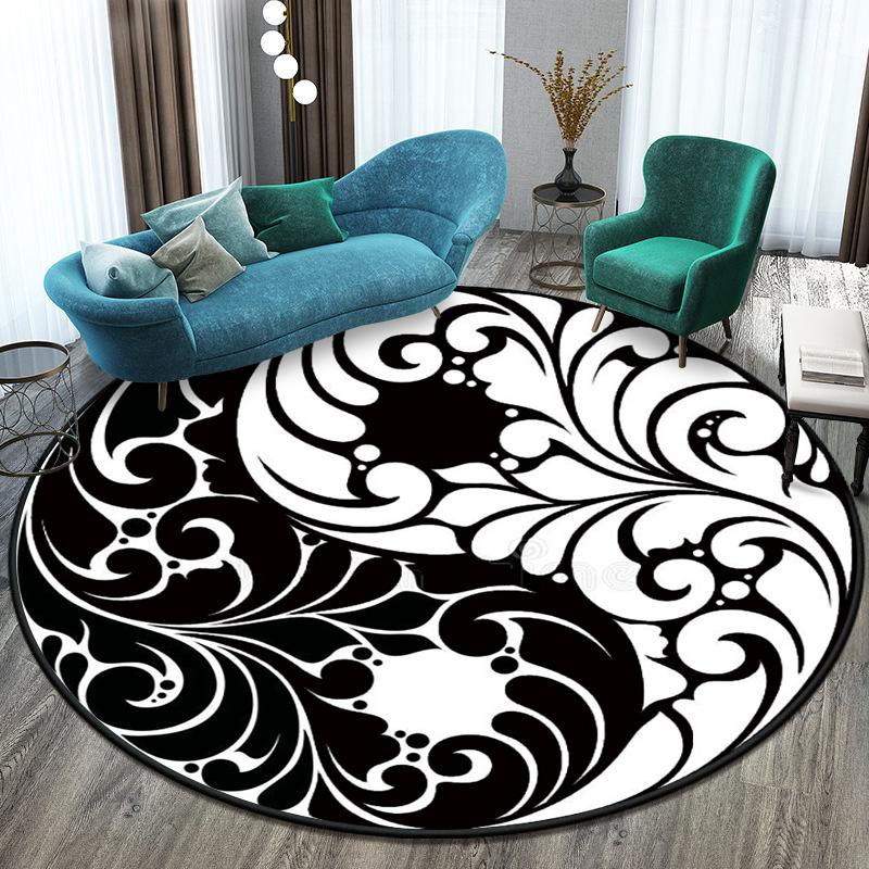 Schéma Tai Chi Bagua Kruhová podložka na koberce Malé koberečky do ložnice Koberec do umývárny Podložka pro domácí mazlíčky