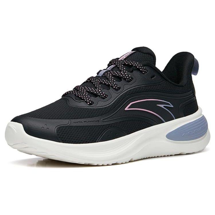 Anta Shock Absorbing Non-Slip Durable Low-Top Running Shoes Women sneaker Black 122245571-5