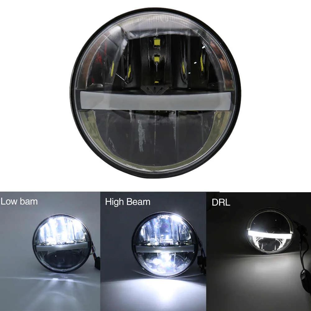 5 3/4 Inch 5.75" Car Motorcycle LED Headlight DRL Turn Signal Moto Headlamp for Harley Dyna Sportster Softail Indian Scout Honda