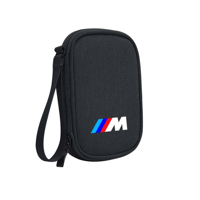 For BMW M Performance E46 E90 Car decorative ornamen Mini technology small tool portable case charger USB flash drive zipper bag xkzh98