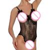 Women Sexy Bow Lace Sleepwear Open Bra Crotch Jumpsuit Bodysuit Underwear