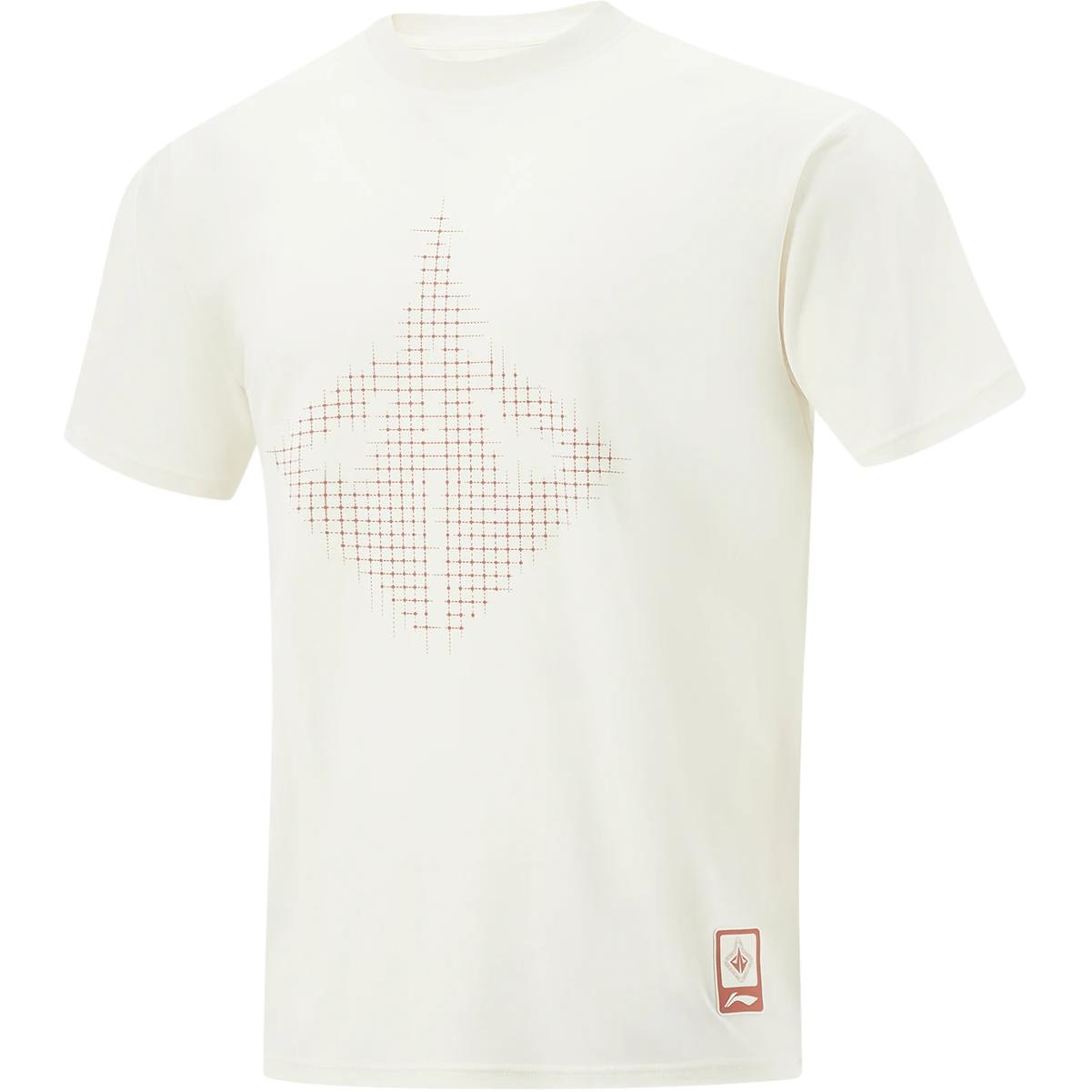 

Li Ning Баскетбольная серия Принт Круглый вырез Удобная Дышащая Универсальная Футболка с коротким рукавом Мужские топы Молочно-белый ATSU905-1 M