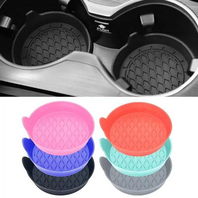 Car Cup Holder Coaster Silicone Cup Holder Insert Universal Non-Slip Cup Holders Car Accessories Interior  Sets 4 Pack