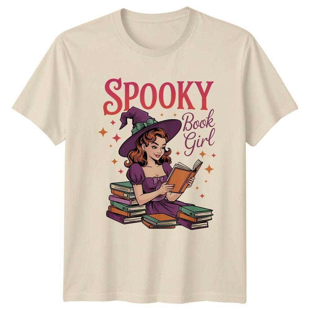Spooky Book Girl Unisexs TShirt Witchy Reading Halloween Gift For Her