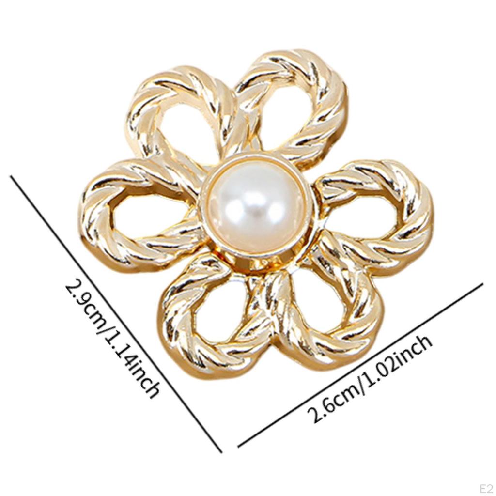 10 Pieces Jeans Tighten Waist Buckles Flower Buttons Replacement Women Compact Elegant