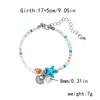 Bohemian Beach Blue Starfish Bracelet For Women Girls Summer Charm Shell Conch Beaded Adjustable Bracelet Friendship Jewelry