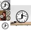 Schwarz-Weiß alberner Gang Aktentasche halten Muster Wanduhr für Heimdekor und Geschenkideen