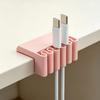 3D Printed Multi-Slot Cable Holder Desktop Cord Organizer Cord Clip with Wave-Shaped Slots