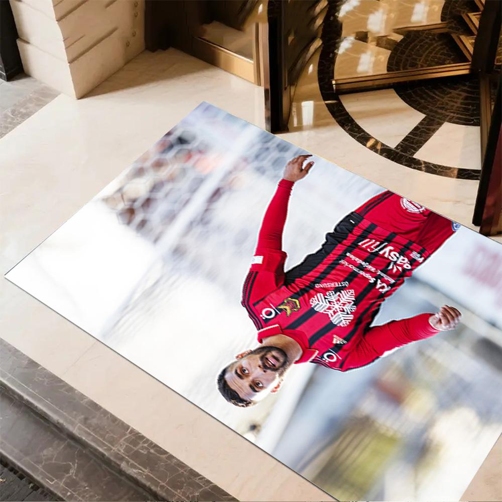 Football Player Kit Celebrating Carpet Suitable for Study Room Dormitory Decorate Room Game Room Anti-slip Rug Anime Office Decor Best for Christmas