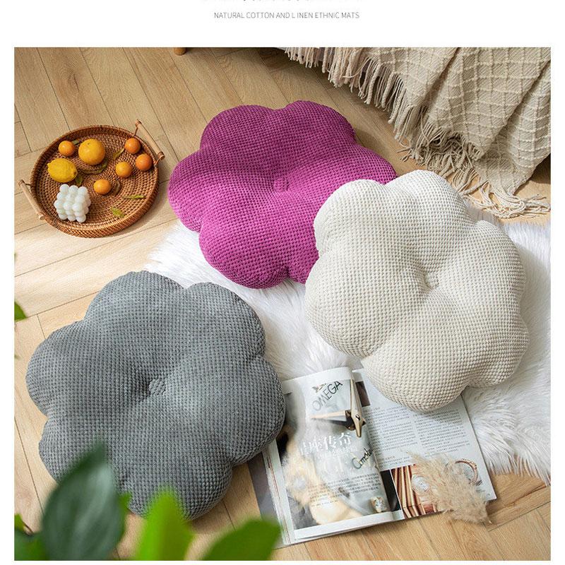 Modern Flower Cushion Floor Pillow Thick Back Cushion Tatami Meditation Seating Pouf For Living Room Yoga Bedroom Sofa Bench