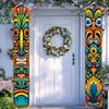 Summer Couplet Banner TIKI Totem Tropical 1 Pair Polyester 180x30cm Indoor Outdoor Decor