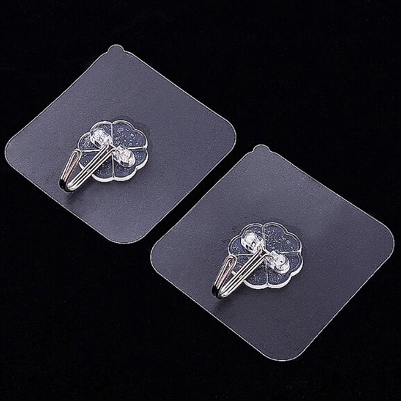 3X Strong Transparent Suction Cup Sucker Wall Hooks Hanger For Kitchen Bathroom